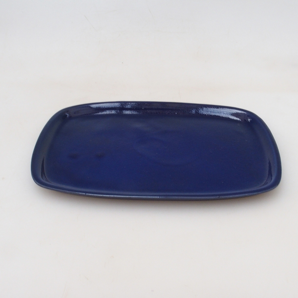 Ceramiczny spodek H08 – 22,5 x 16 x 1 cm – niebieski
