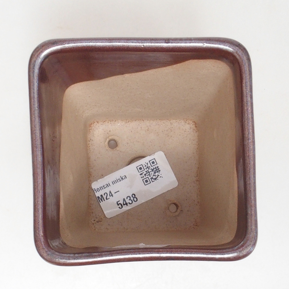 Ceramiczna miska bonsai 8,5 x 8,5 x 11 cm, kolor brązowy 