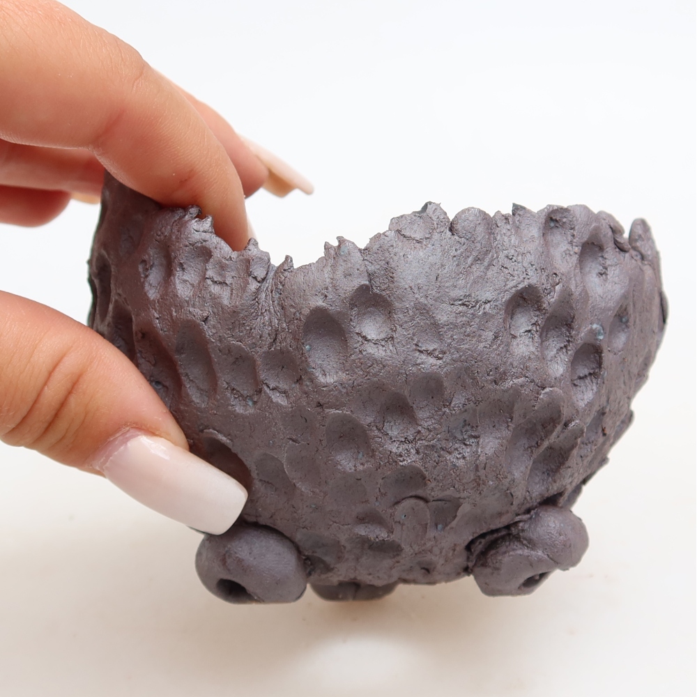 Ceramiczna skorupa  10 x 9,5 x 7 cm, kolor metaliczny