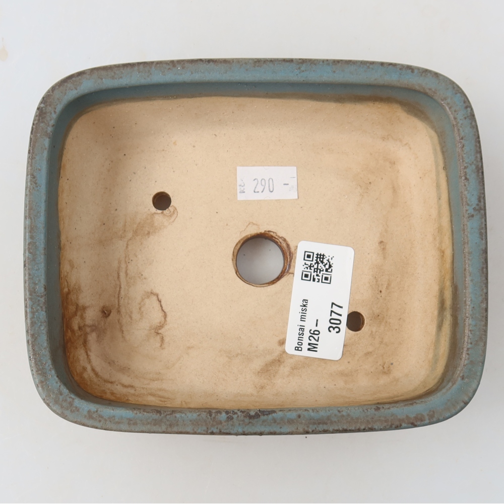 Ceramiczna miska do bonsai 14 x 11,5 x 4,5 cm, kolor niebieski