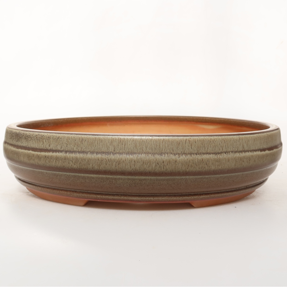 Ceramiczna miska  33 x 33 x 7,5 cm, kolor brązowy