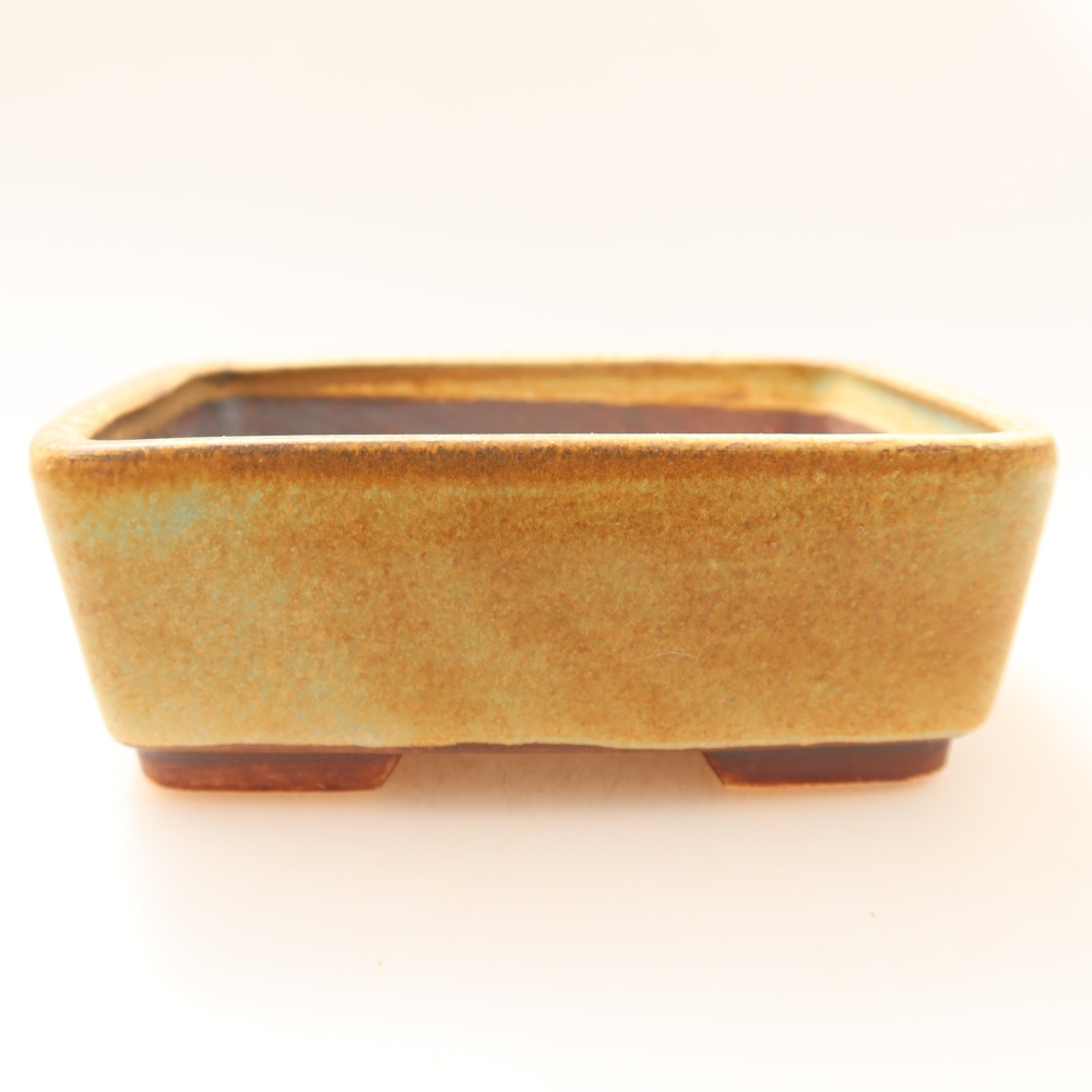 Ceramiczna miseczka do bonsai 10 x 8 x 3,5 cm, kolor zielony