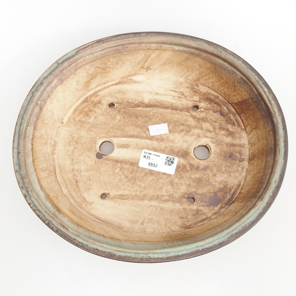 Ceramiczna miska do bonsai 28 x 25 x 6,5 cm, zielona