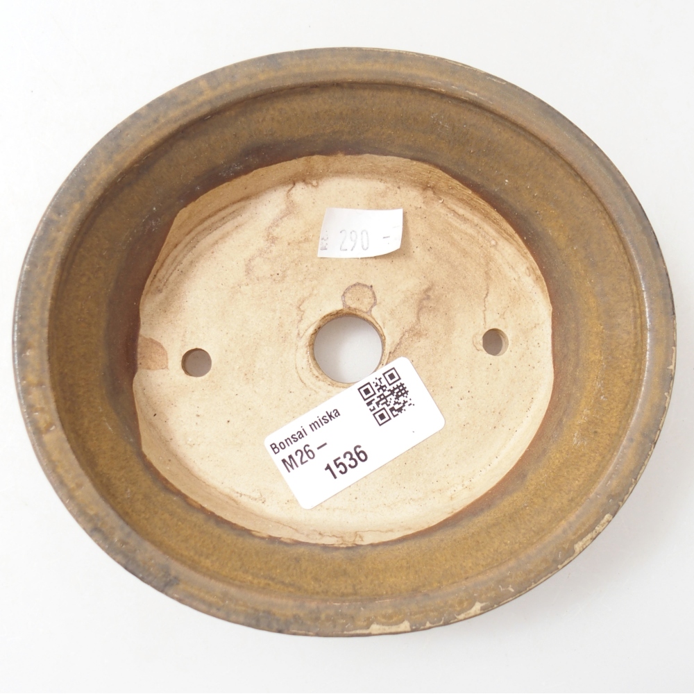Ceramiczna miska do bonsai 14 x 12,5 x 4 cm, brązowa