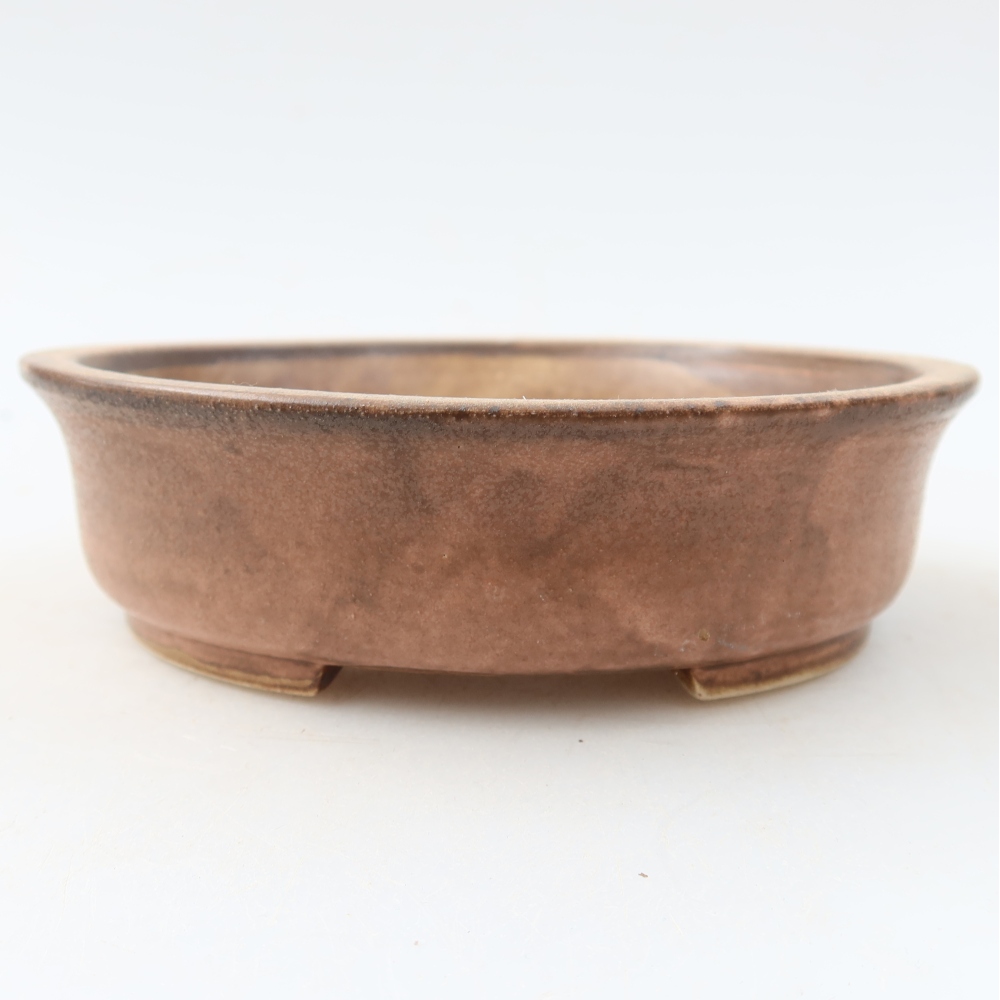 Ceramiczna miseczka do bonsai 12,5 x 11,5 x 3,5 cm, kolor różowy