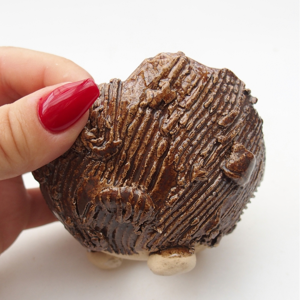 Ceramiczna muszla 8,5 x 8,5 x 7 cm, kolor brązowy