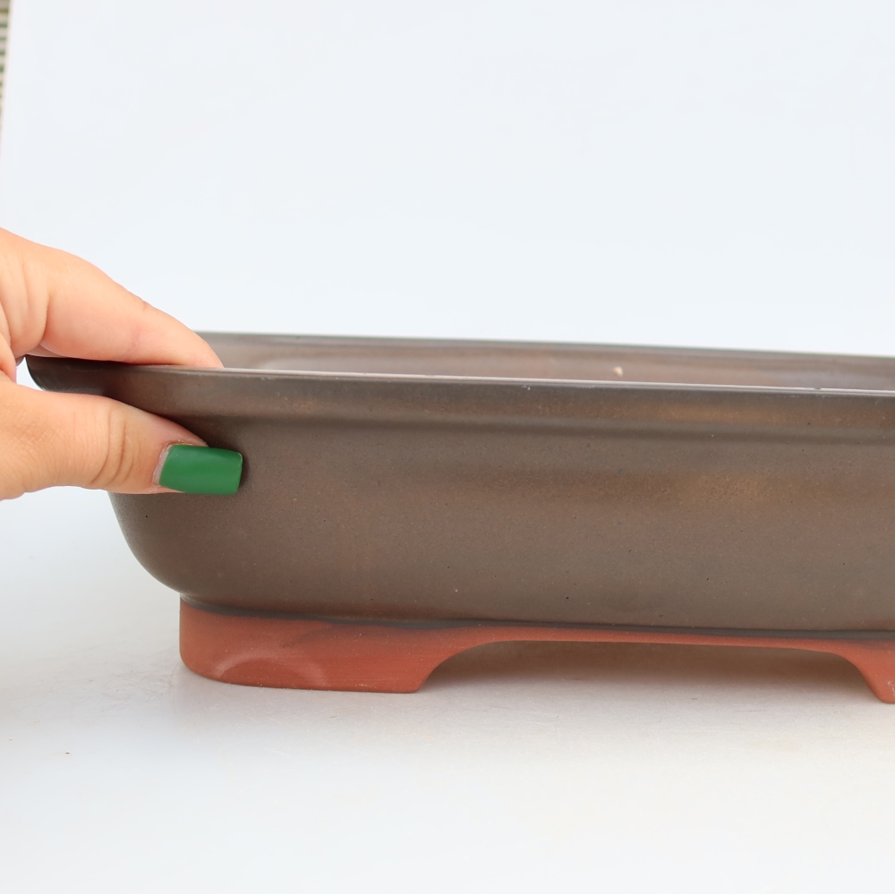 Ceramiczna miska  33,5 x 26 x 8 cm, kolor brązowy