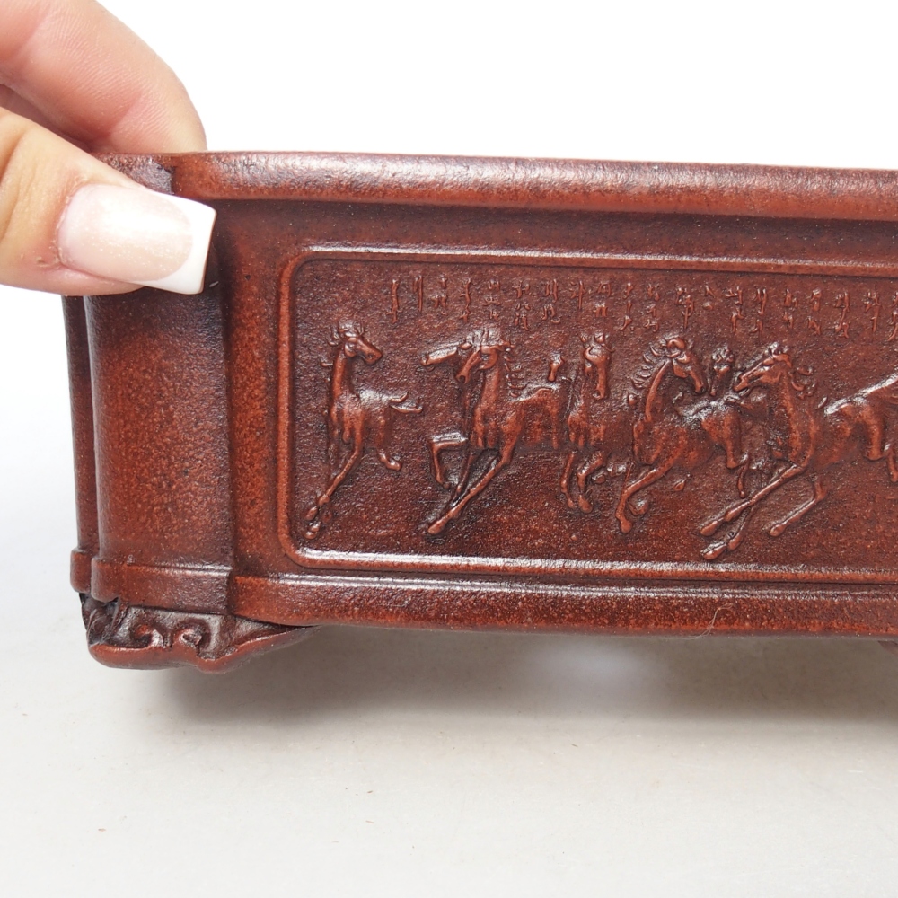 Miska 17,5 x 13 x 7 cm brązowa