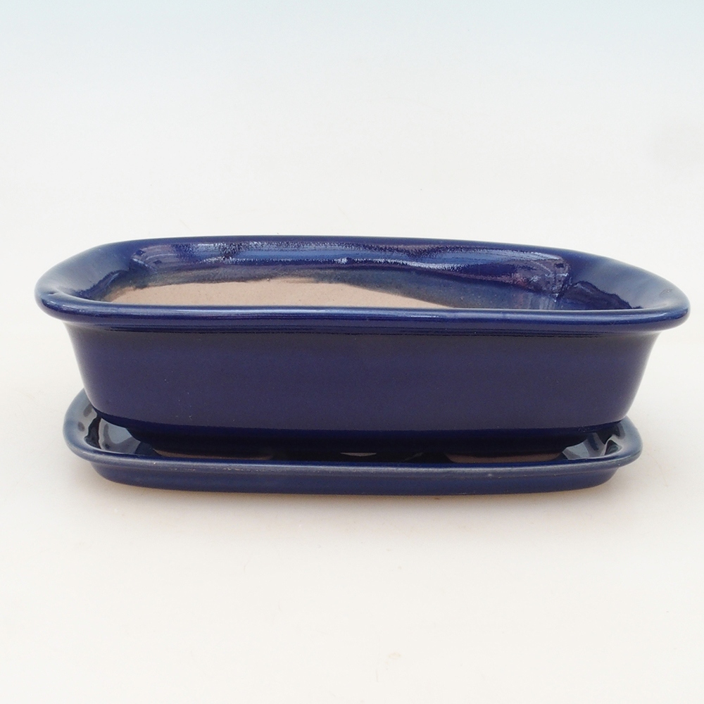 Miska bonsai + spodek H02 - 19x13x5 cm