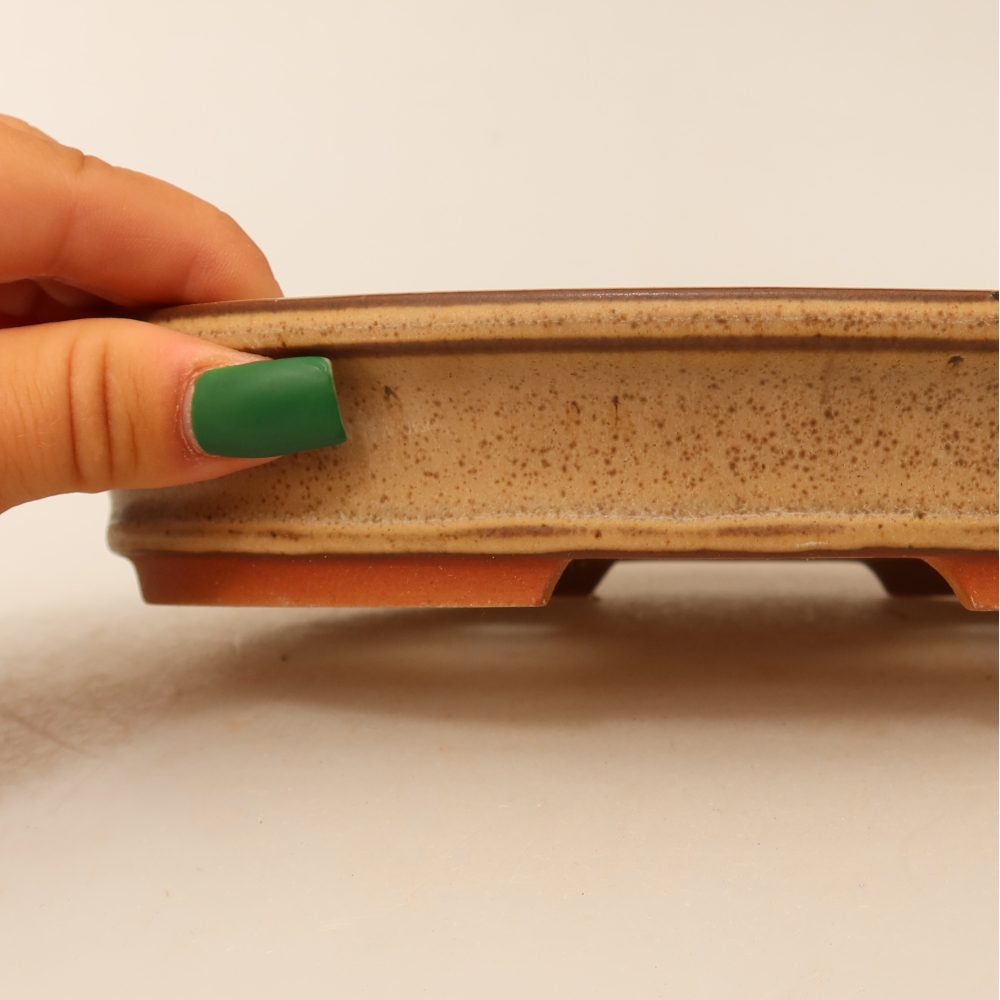 Ceramiczna miska  21 x 14,5 x 3,5 cm, kolor beżowy