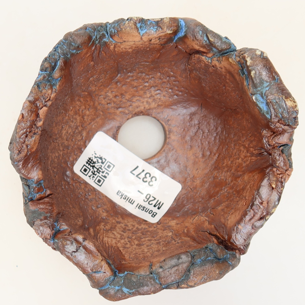 Ceramiczna muszla 9 x 9 x 6 cm, kolor niebieski