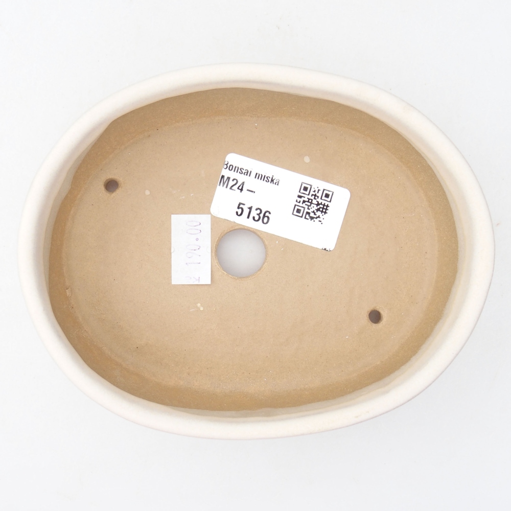 Ceramiczna miska bonsai 12,5 x 10 x 3,5 cm, kolor beżowy
