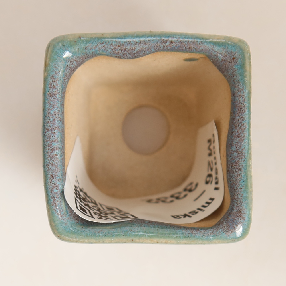 Ceramiczna miseczka do bonsai 3 x 3 x 3,5 cm, kolor szary