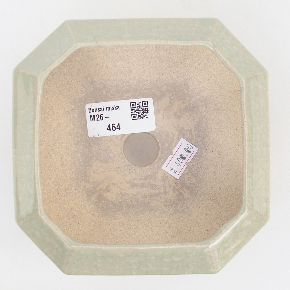 Ceramiczna miska do bonsai 13,5 x 13,5 x 7,5 cm, zielona