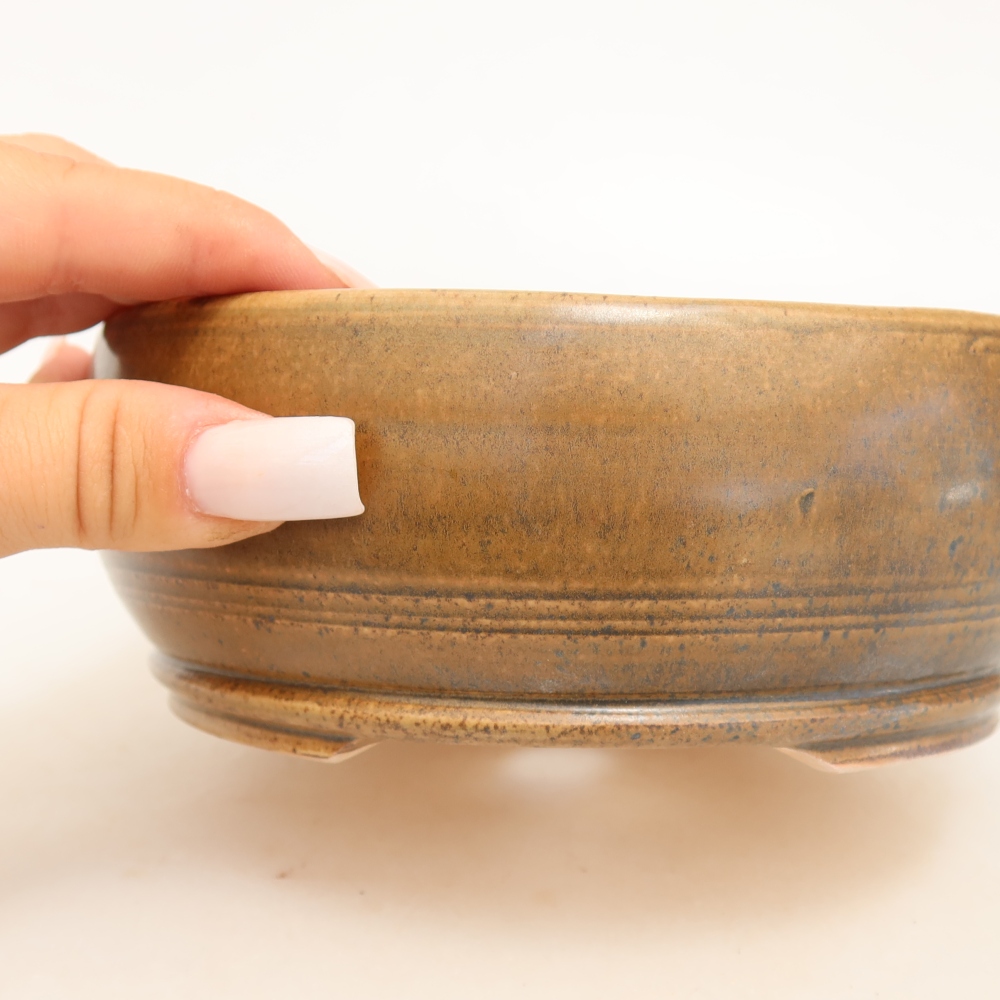 Ceramiczna miska do bonsai 16 x 16 x 6 cm, kolor brązowy