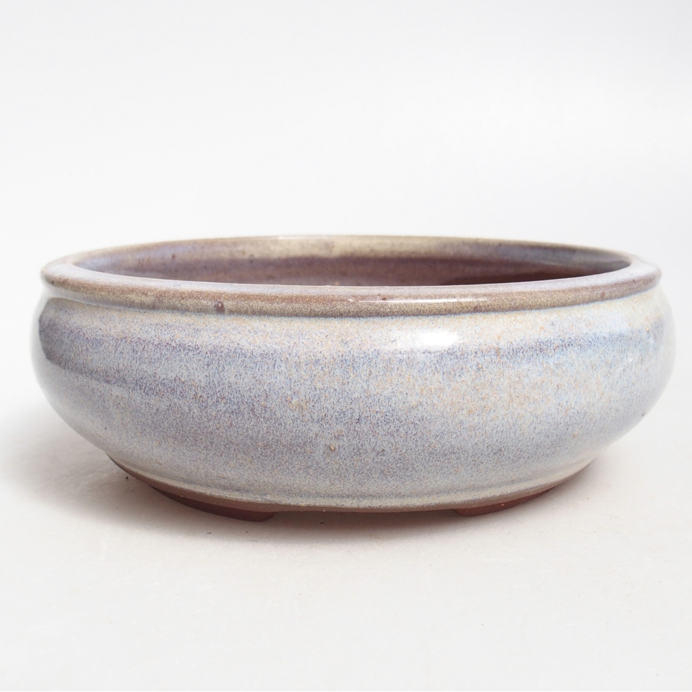Ceramiczna miska do bonsai 16 x 16 x 5,5 cm, kolor niebieski