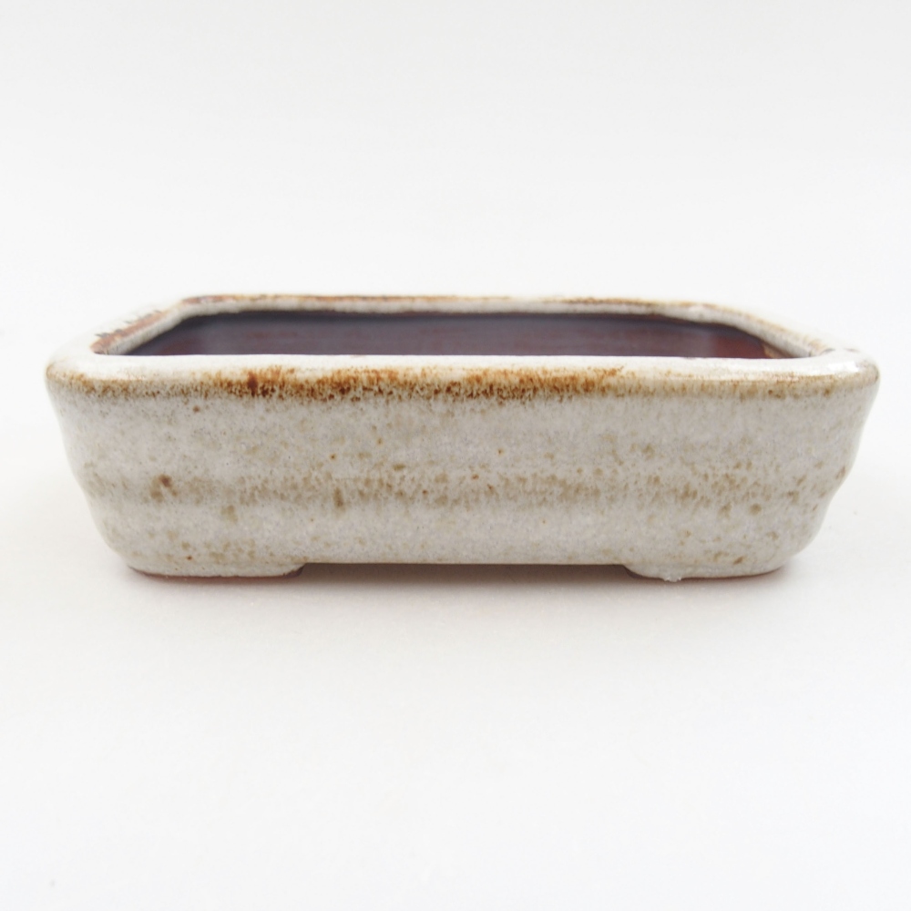 Ceramiczna miska bonsai 11 x 8,5 x 3 cm, kolor biały