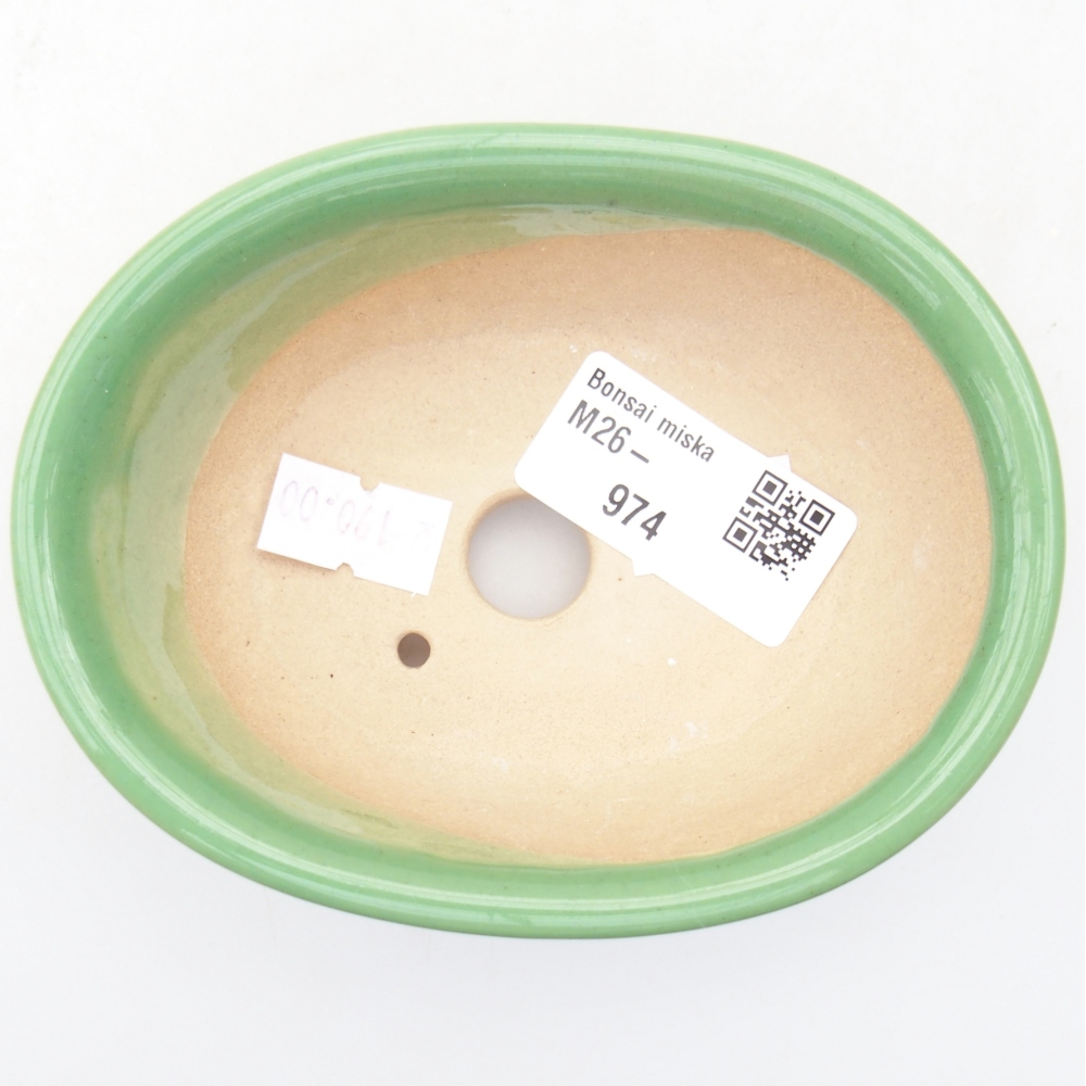 Ceramiczna miska do bonsai 11 x 8,5 x 4 cm, zielona
