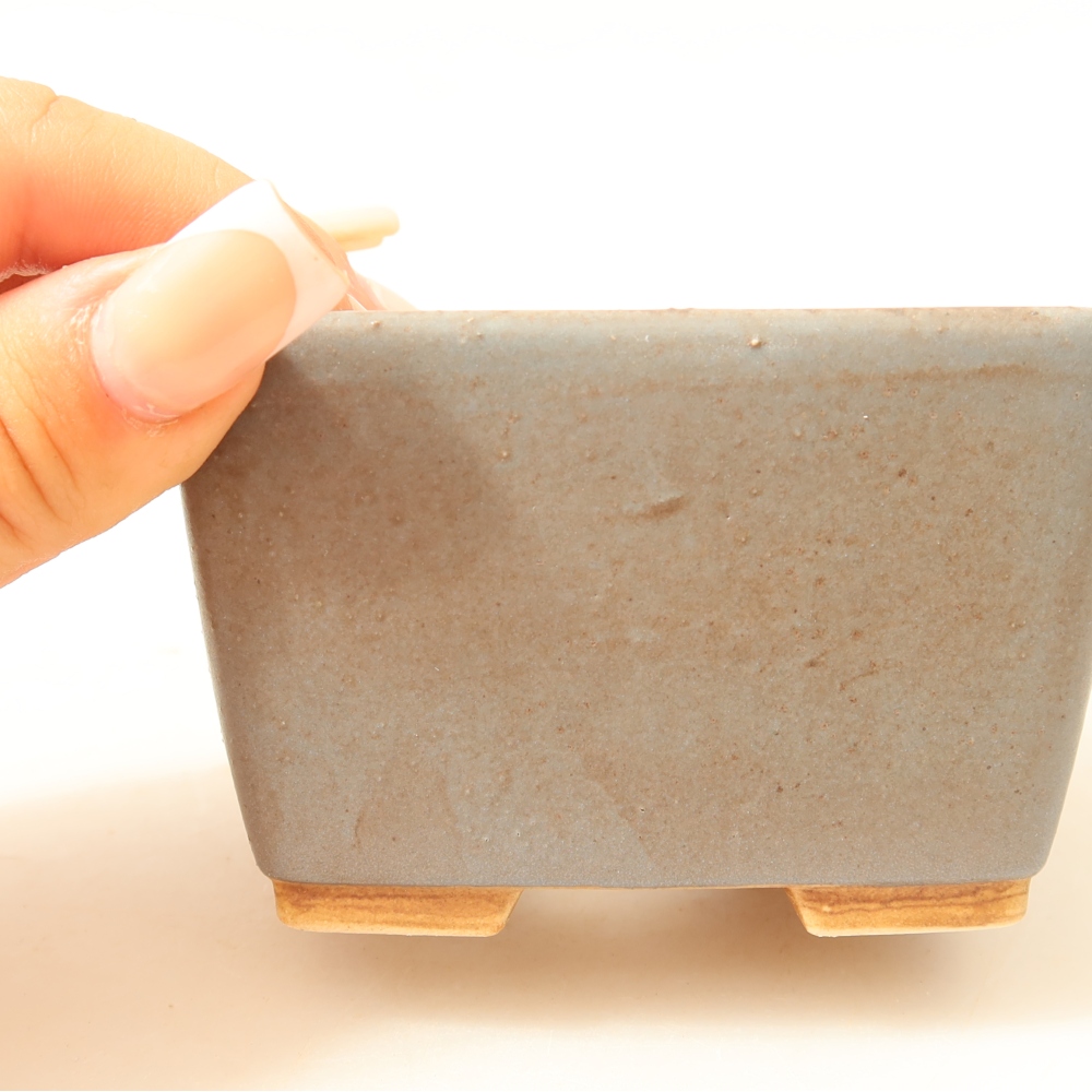 Ceramiczna miska na bonsai 8,5 x 8,5 x 5,5 cm, kolor niebieski