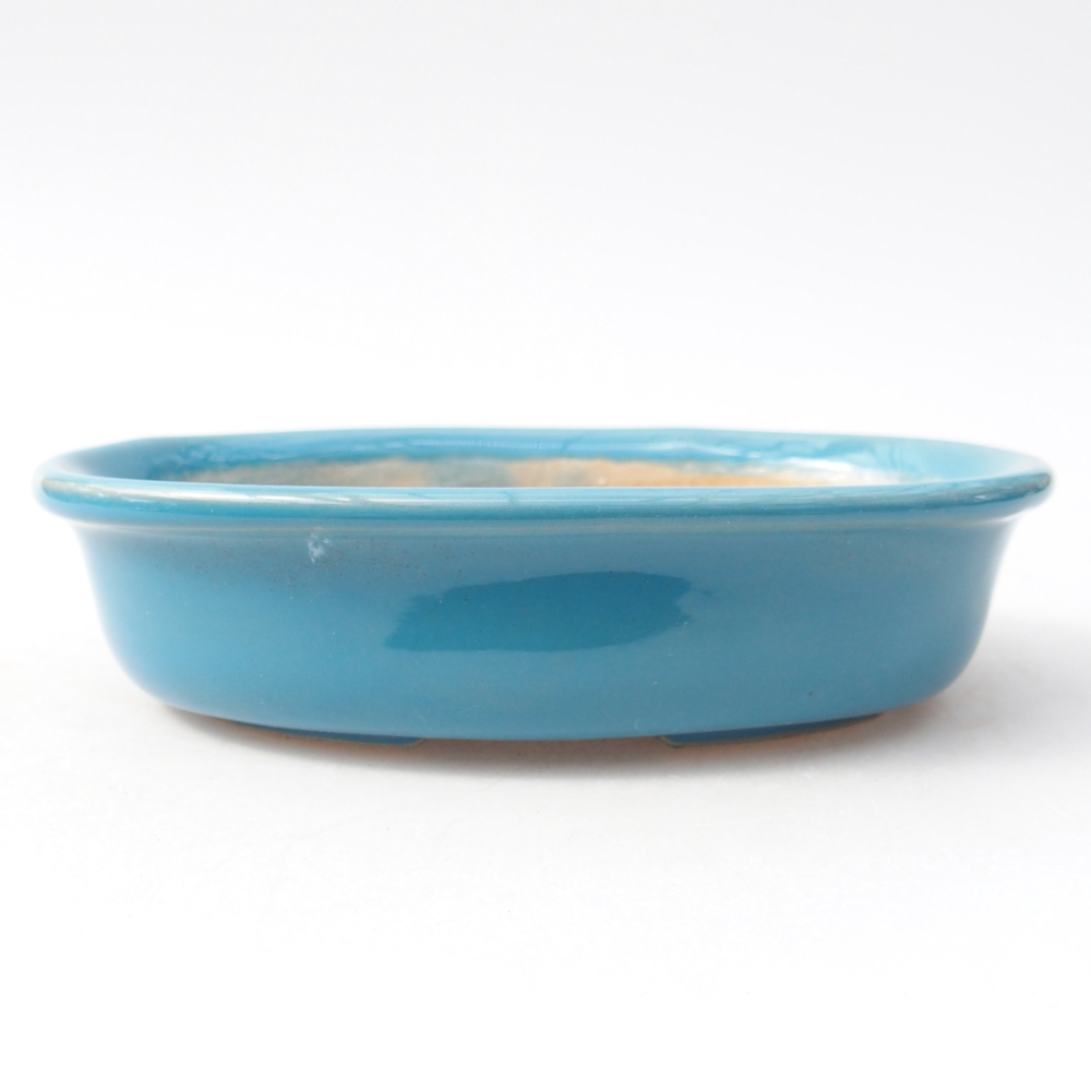 Ceramiczna miska do bonsai 14,5 x 10,5 x 3,5 cm, kolor niebieski