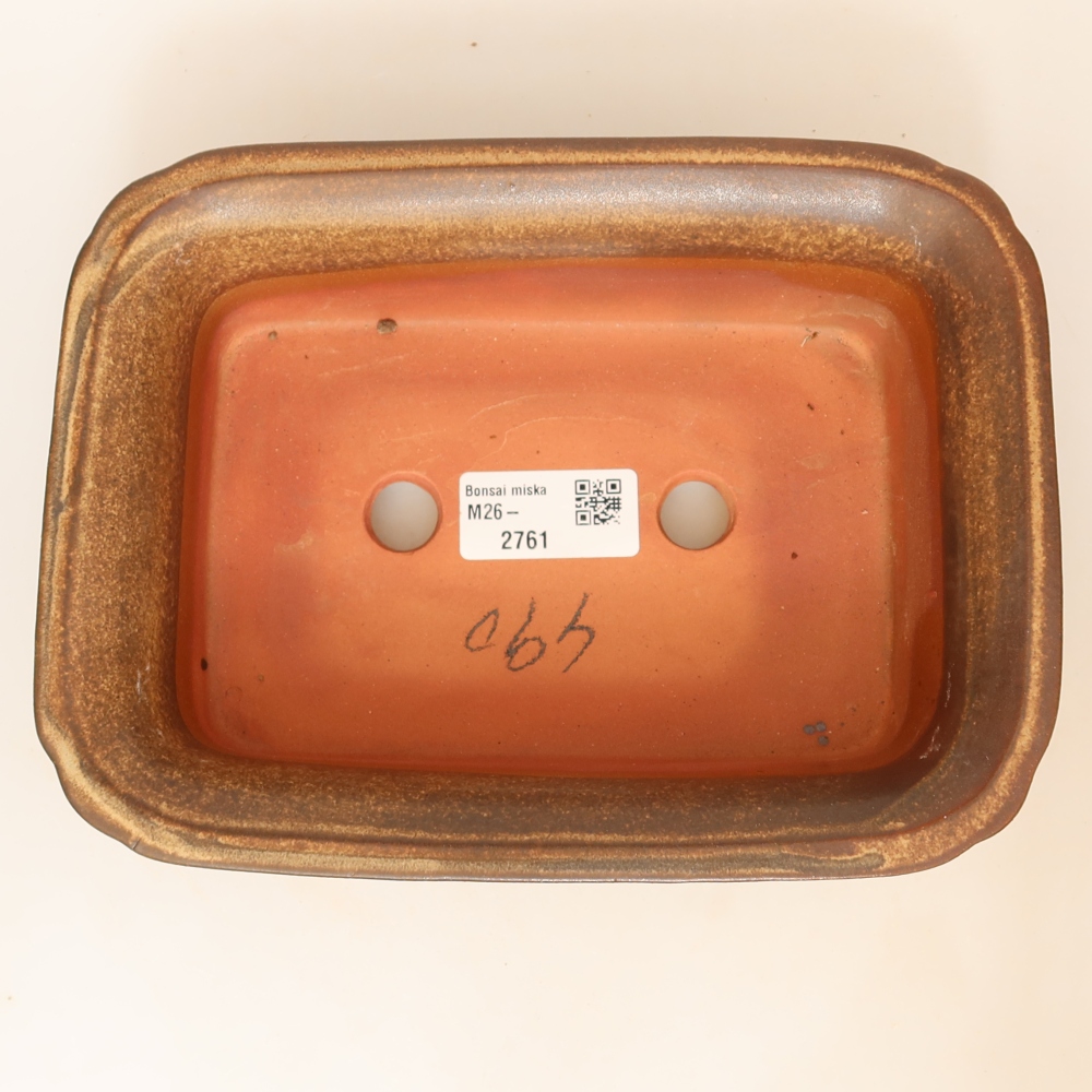 Miska ceramiczna  20 x 15,5 x 5,5 cm, kolor brązowy