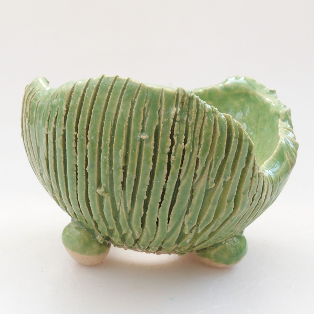 Muszla ceramiczna 7,5 x 7,5 x 5,5 cm, kolor zielony
