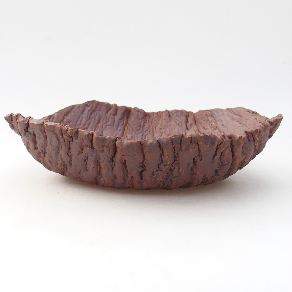 Ceramiczna muszla 22 x 22,5 x 6 cm, kolor brązowy