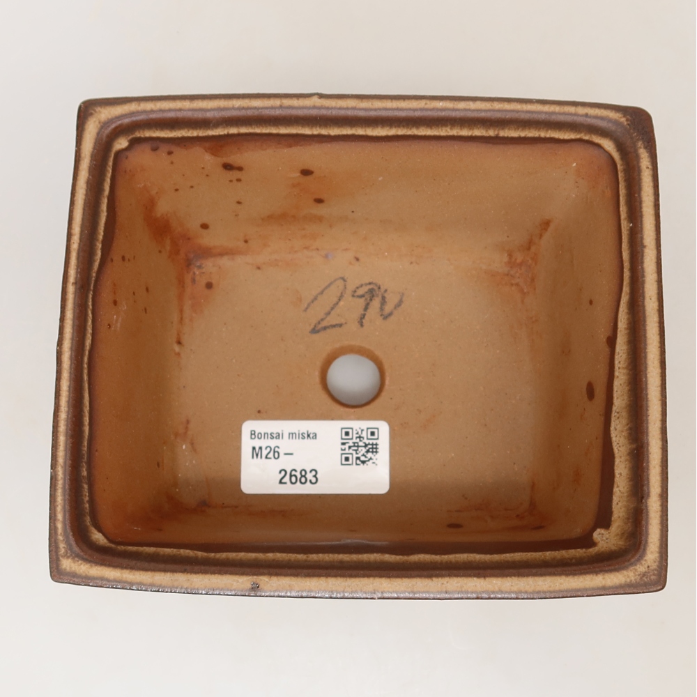 Ceramiczna miska  14,5 x 12,5 x 7 cm, kolor brązowy