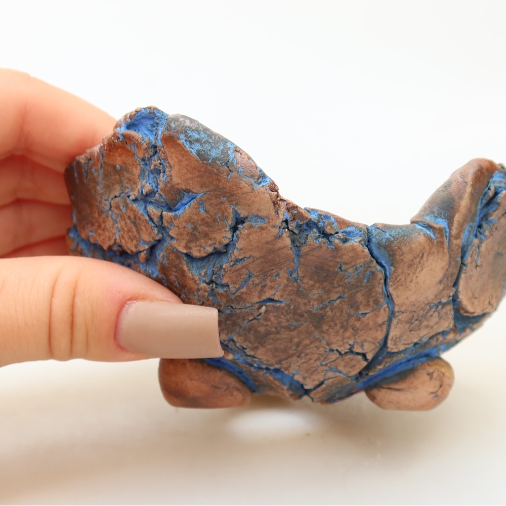 Ceramiczna skorupka 11 x 10,5 x 5,5 cm, kolor niebieski
