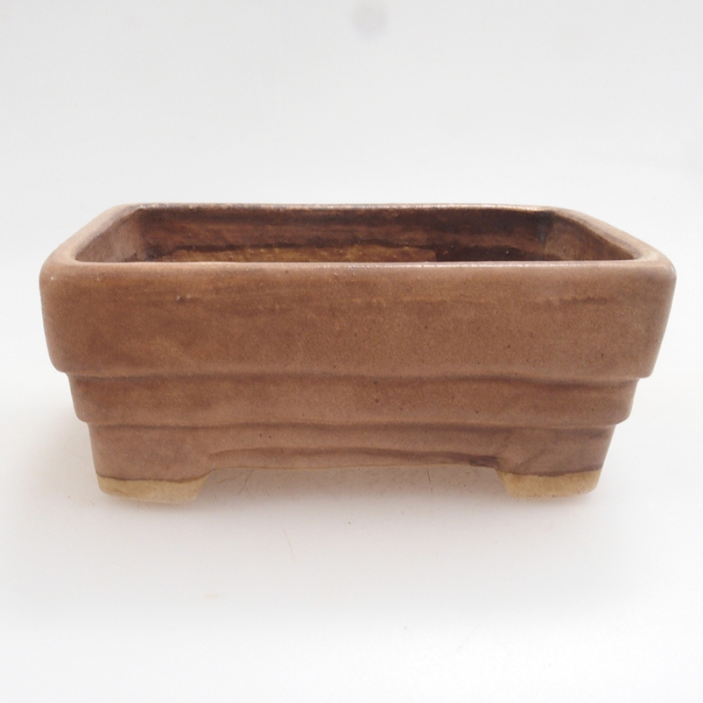 Ceramiczna miska do bonsai 9 x 7,5 x 3,5 cm, kolor brązowy