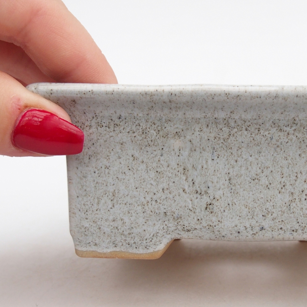 Ceramiczna miska na bonsai 11 x 8,5 x 4 cm, szara