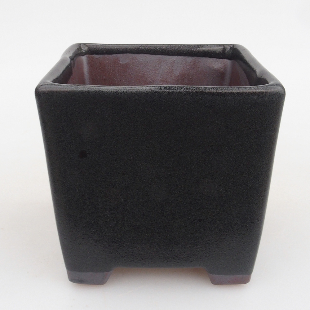 Ceramiczna miska bonsai 8,5 x 8,5 x 8,5 cm, kolor szary