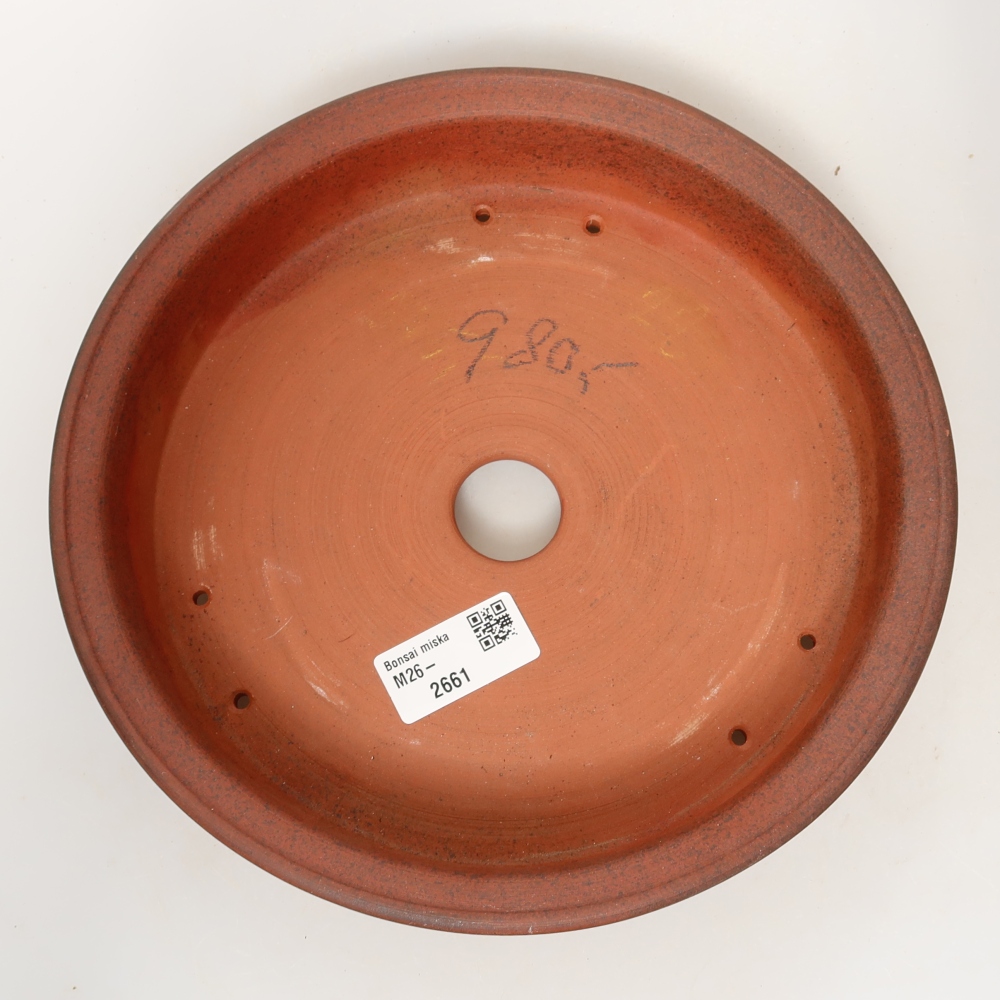 Ceramiczna skorupa  22,5 x 22,5 x 5,5 cm, kolor ceglasty