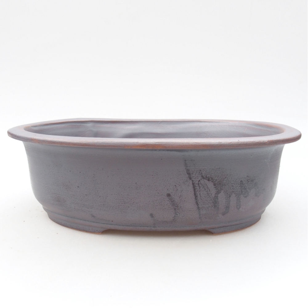 Ceramiczna miska bonsai 23 x 19,5 x 7 cm, kolor metaliczny