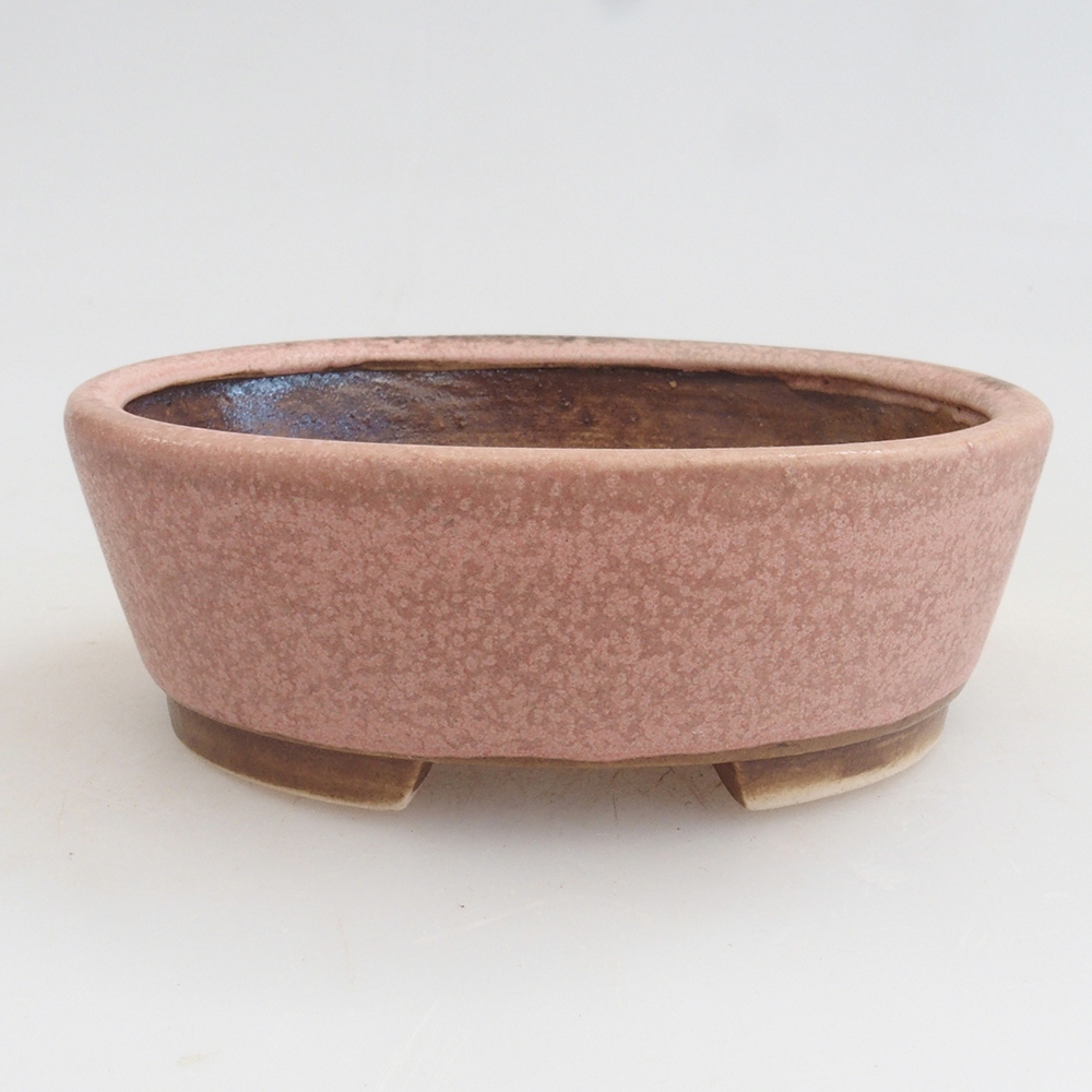 Ceramiczna miska do bonsai 9,5 x 8 x 3 cm, kolor różowy