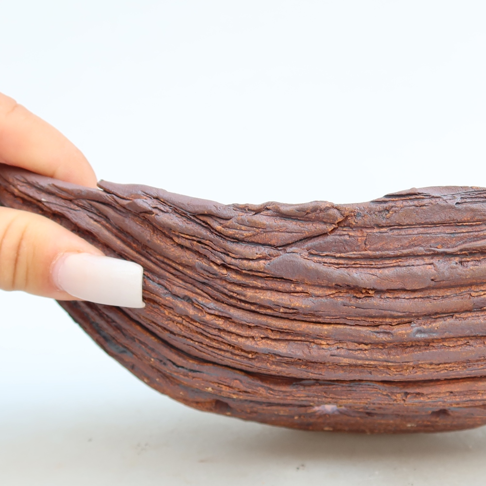 Ceramiczna skorupa  24,5 x 14,5 x 7,5 cm, kolor brązowy