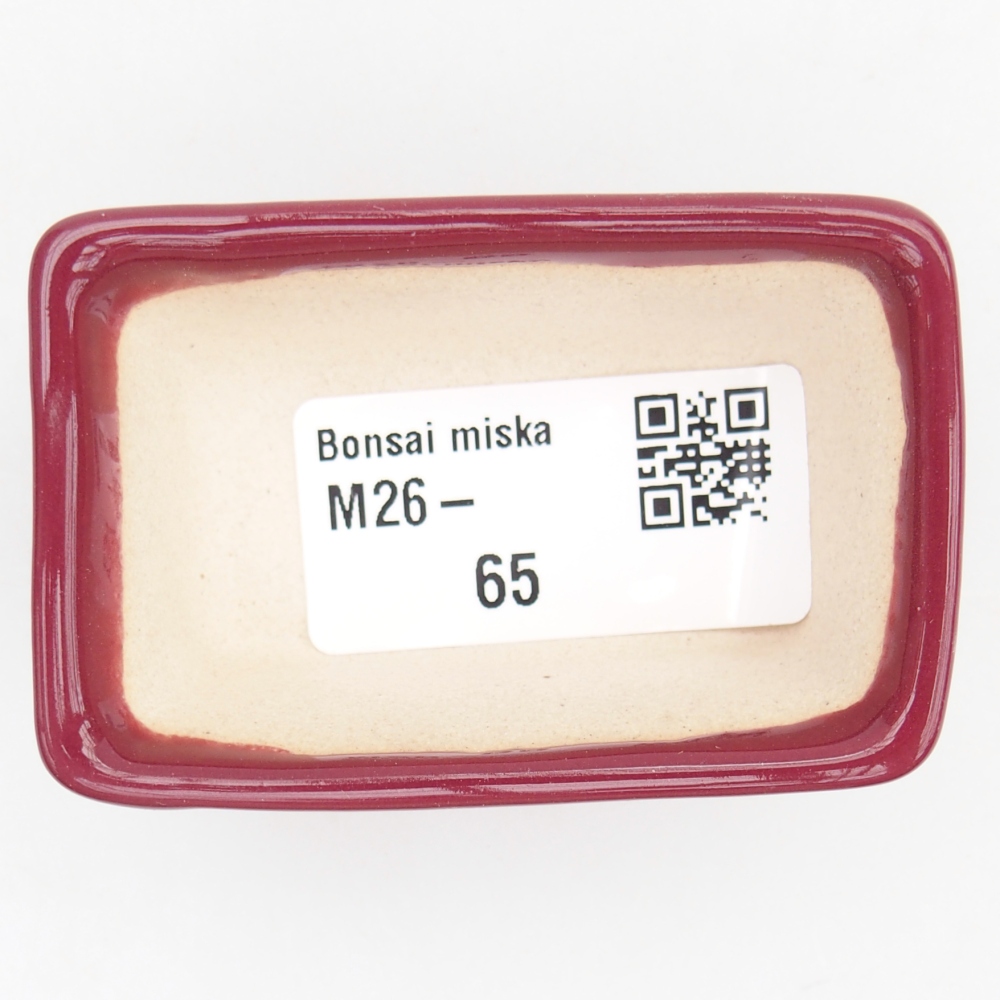 Mini miska do bonsai 6,5 x 4 x 2,5 cm, bordowa