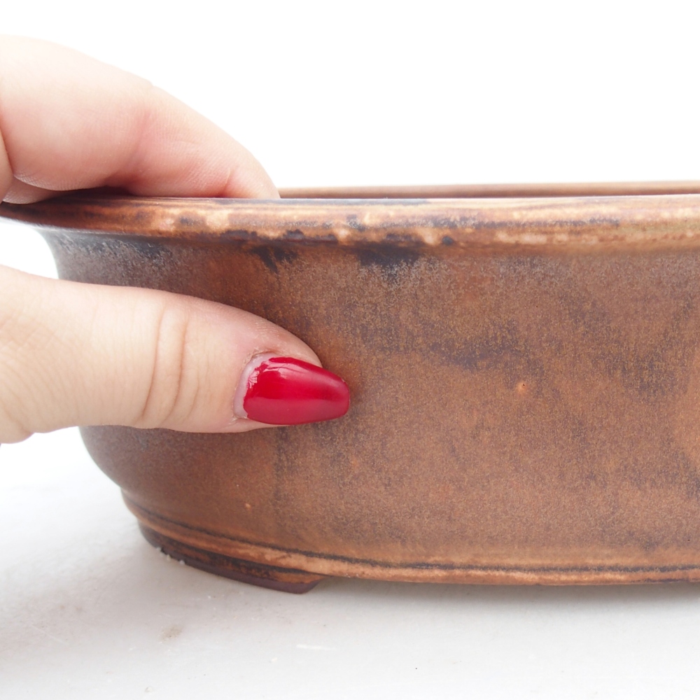 Ceramiczna miska na bonsai 23 x 19 x 7 cm, różowa