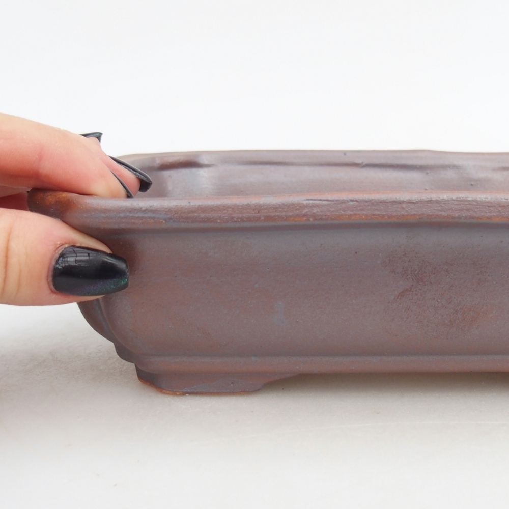 Ceramiczna miska do bonsai 18 x 13,5 x 5 cm, kolor metaliczny