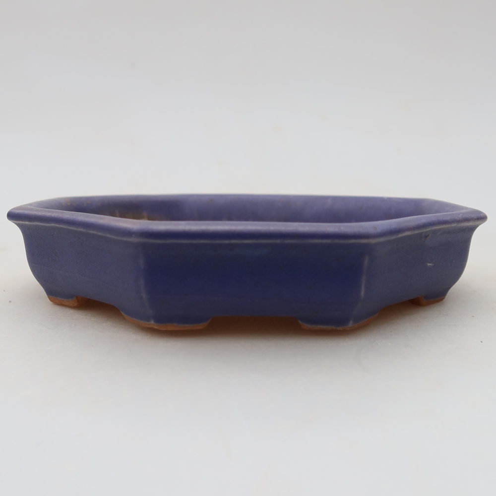 Ceramiczna miseczka do bonsai 11,5 x 11,5 x 2,5 cm, kolor fioletowy