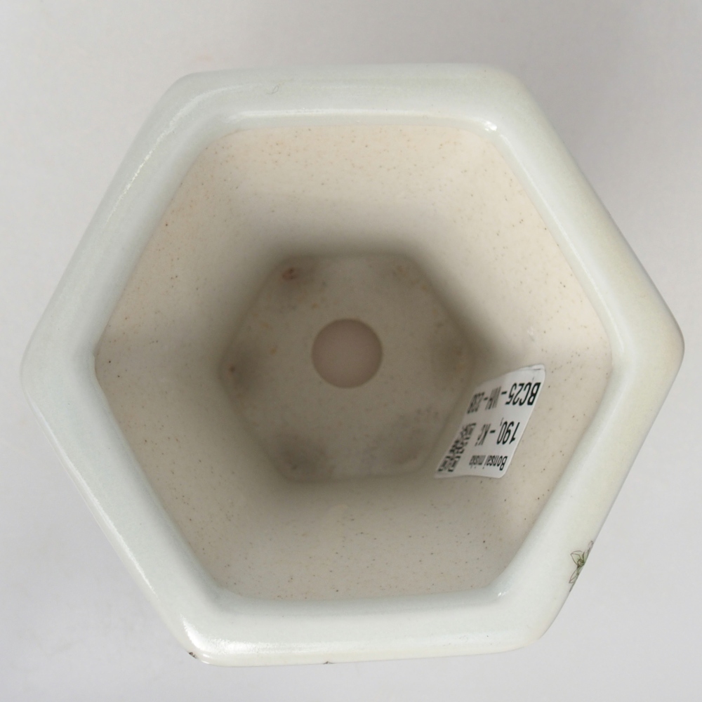 Ceramiczna miska do bonsai 10 x 9 x 9 cm, kolor biały