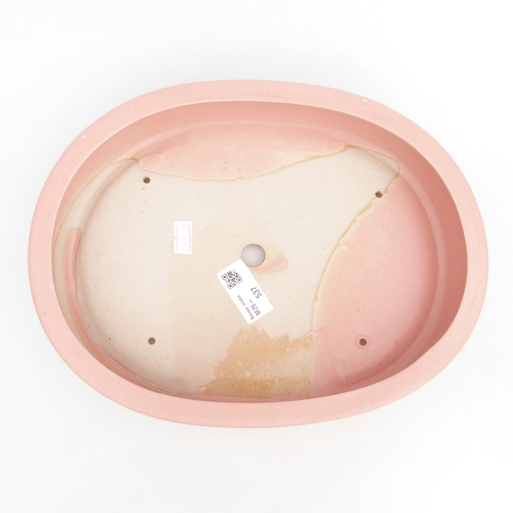 Ceramiczna miska na bonsai 27 x 21 x 5 cm, różowa