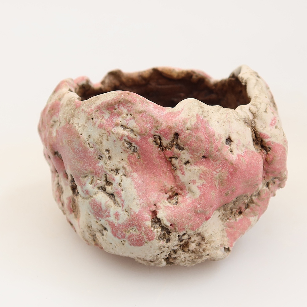Ceramiczna skorupka  6 x 6 x 5,5 cm, kolor różowy