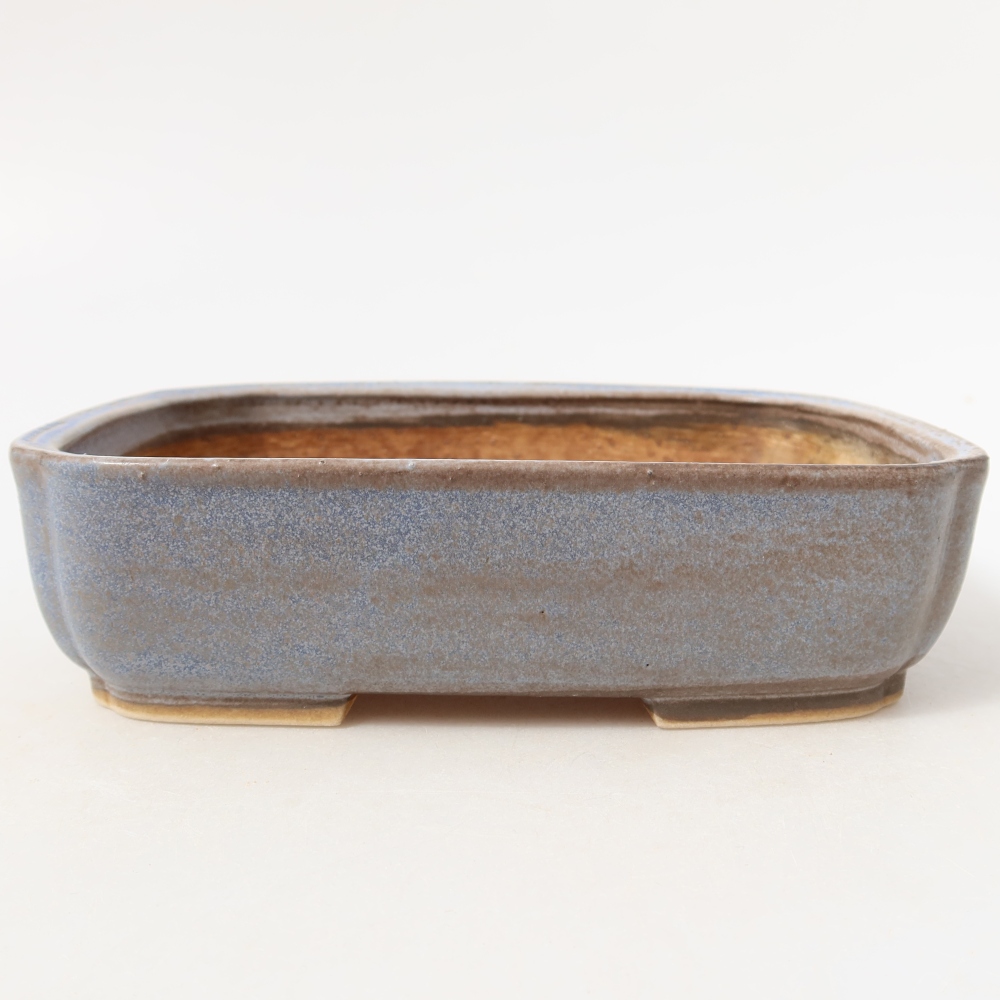 Ceramiczna miska na bonsai 17,5 x 14 x 5 cm, kolor niebieski
