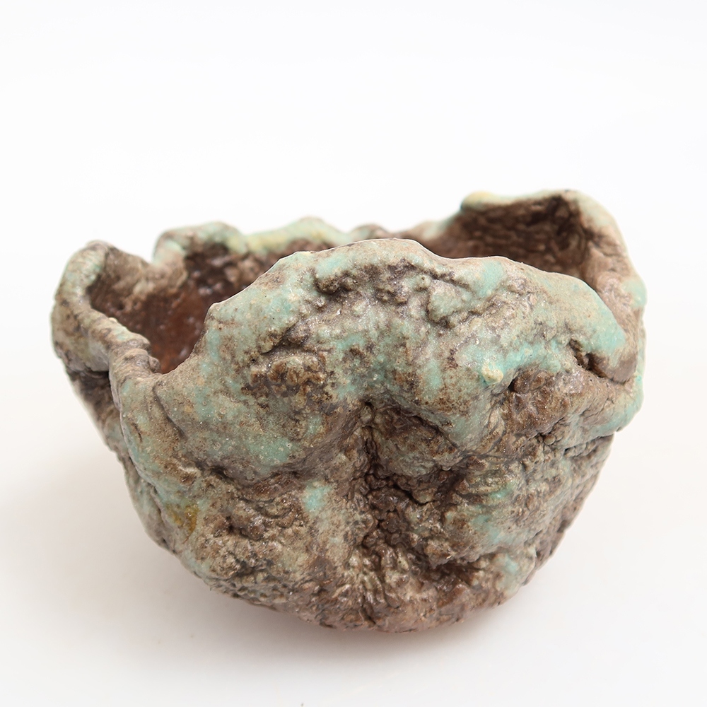 Ceramiczna skorupka  7 x 6 x 6 cm, kolor zielony