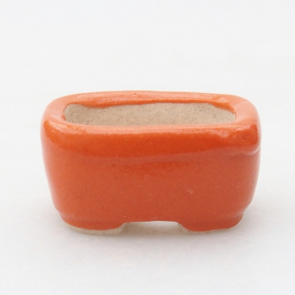 Mini miska do bonsai 2,5 x 2,5 x 1 cm, pomarańczowa