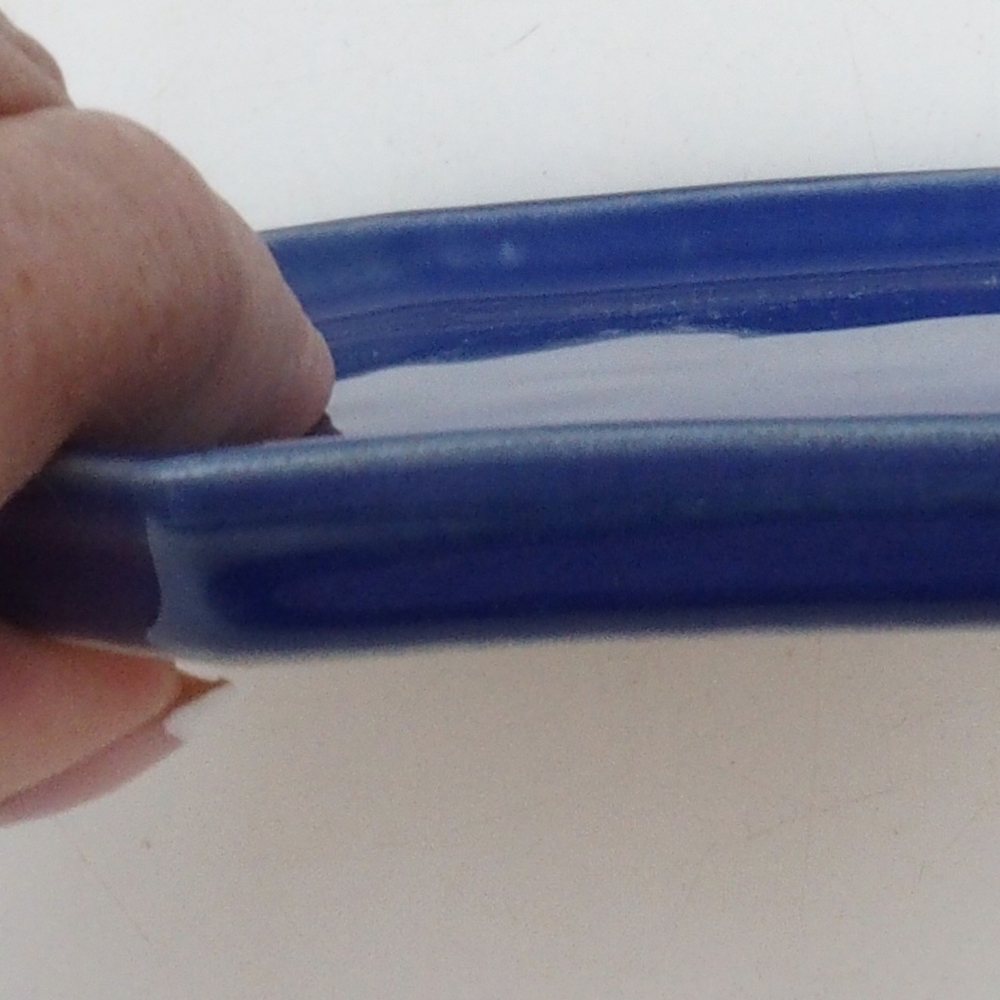 Ceramiczna miska H13 -12 x 12 x 1 cm - niebieska