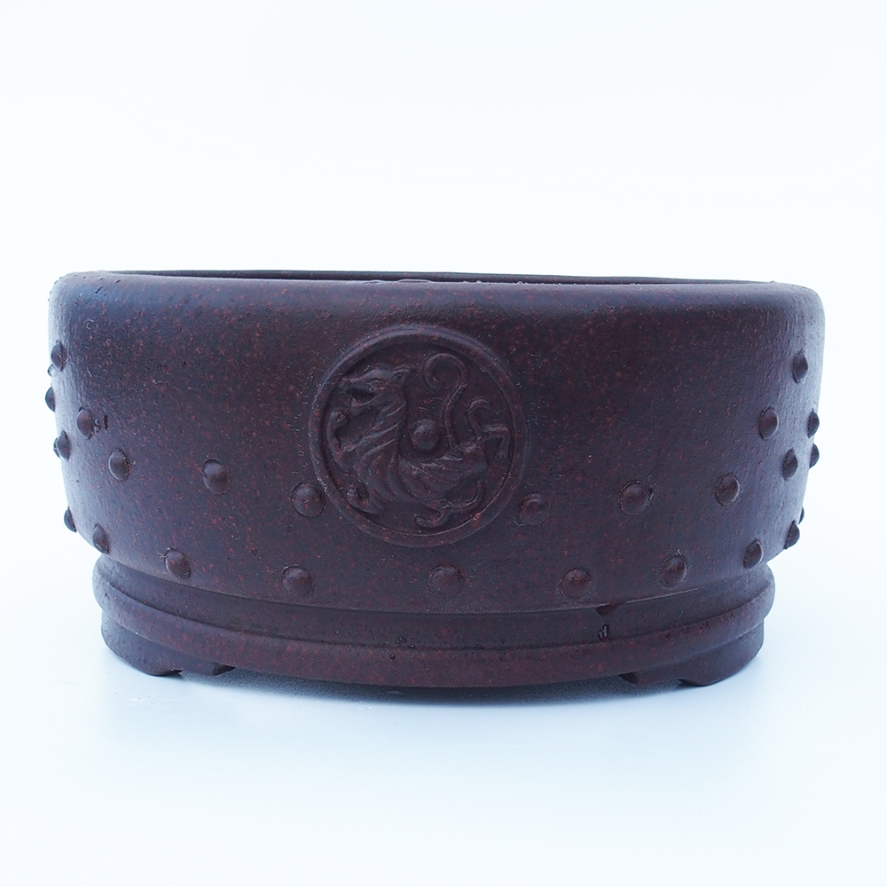 Miska 25 x 25 x 11,5 cm brązowo-czerwona