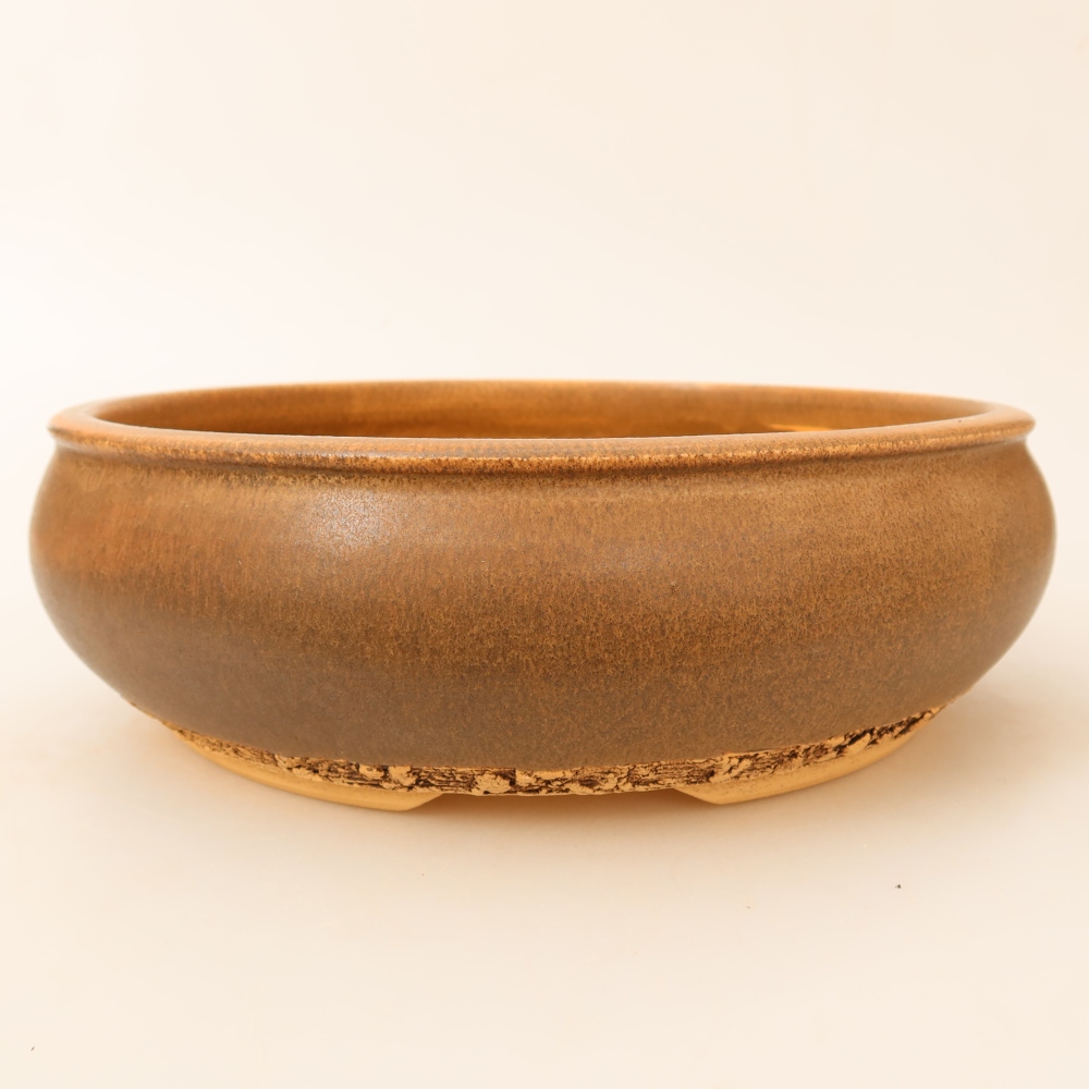 Ceramiczna miska do bonsai 24 x 24 x 7,5 cm, kolor brązowy