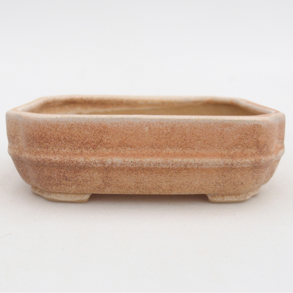 Ceramiczna miska do bonsai 12 x 10 x 4 cm, kolor beżowy